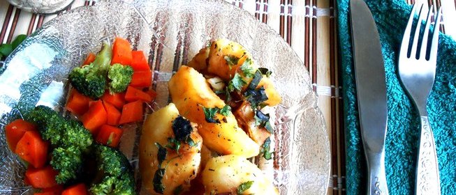 Картофель в соевом соусе