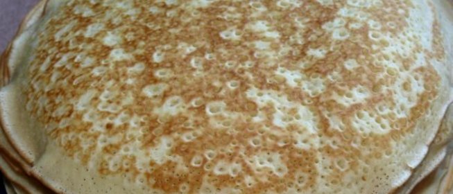 Блины на минералке