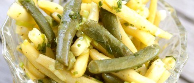 Желтая фасоль в мятном масле