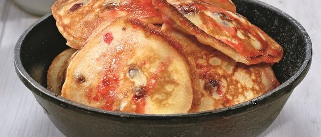 Американские блинчики с клюквой