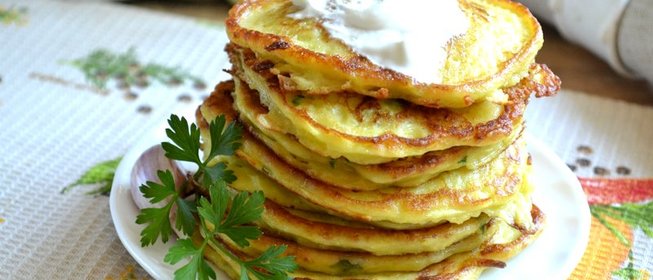 Пышные оладьи из кабачков