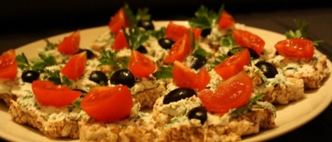 Канапе с творогом