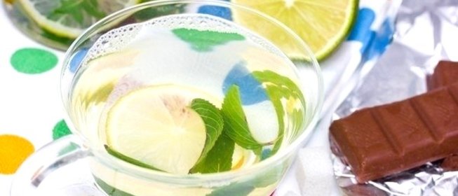 Чай с мятой лаймом и корицей