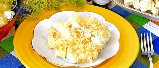 Цветная капуста с сыром и майонезом