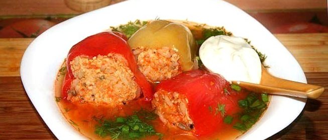 Фаршированный перец диетический