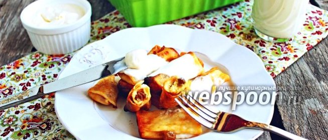 Блинчики с творогом, запечённые в духовке