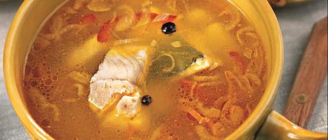 Уха по-царски с блинчиками