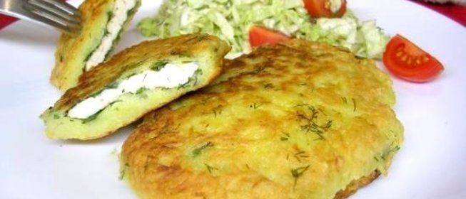 Драники с начинкой из курицы