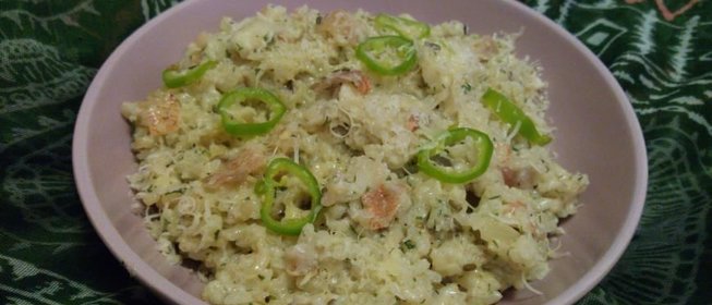 Насыщенное ризотто с морским окунем и сливками