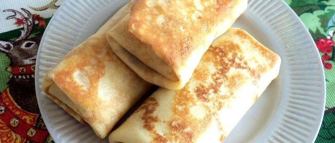 Блинчики фаршированные творогом