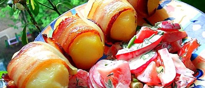 Картофель на шампурах