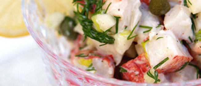 Салат-закуска из мяса омара