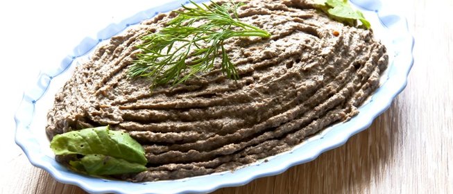 Печеночный паштет с грибами