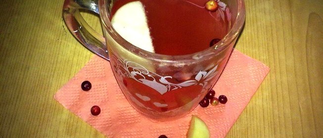 Чай бруснично-яблочный