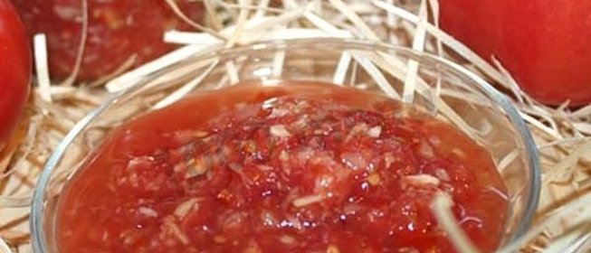 Закуска из хрена и помидор