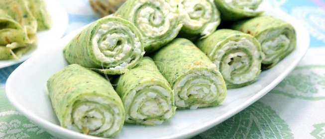 Блины со шпинатом