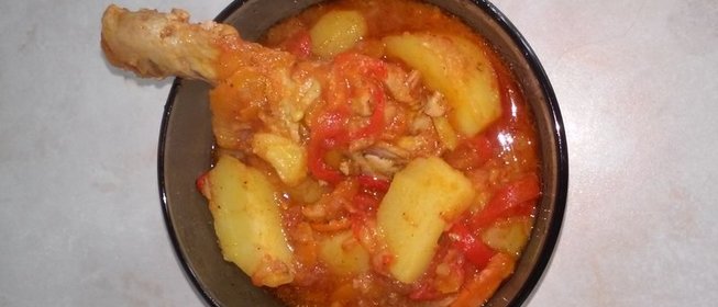 Летнее рагу с курицей