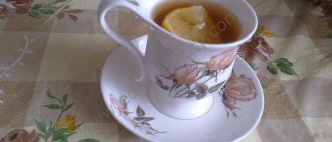 Чай с лимоном и медом