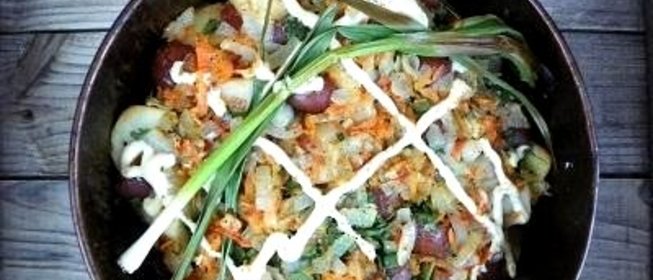 Картофель запеченный со сливами