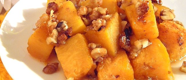 Тыква с сахаром в духовке