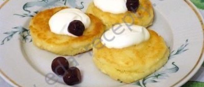 Пышные сырники из творога