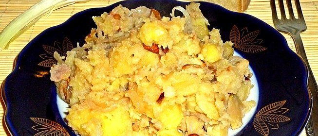 Постная картошка с грецкими орехами