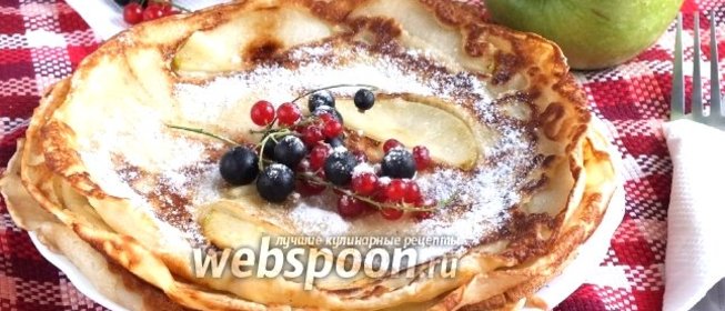 Блинчики с яблочным припёком