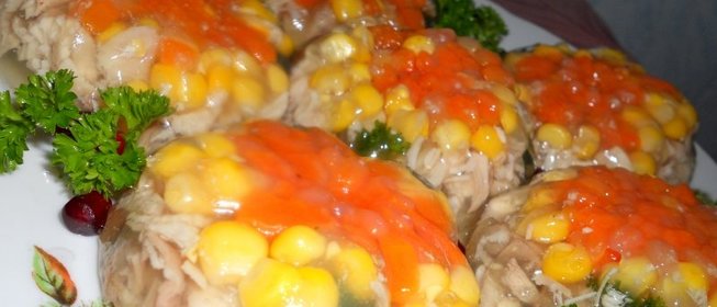 Заливное из курицы