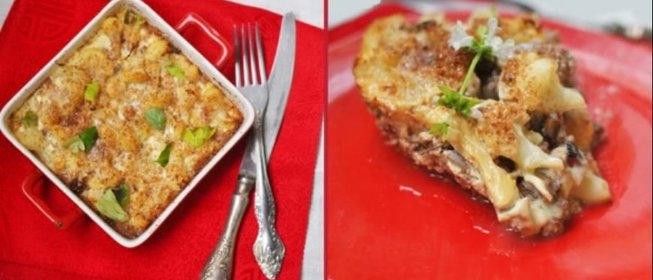Мусака по-балкански с цветной капустой