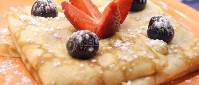 Блинчики с клубникой и маскарпоне