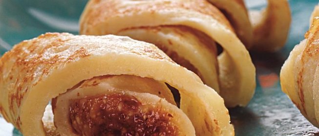 Блины на коньяке с ореховой начинкой