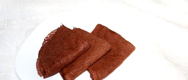 Шоколадные заварные блинчики на кефире