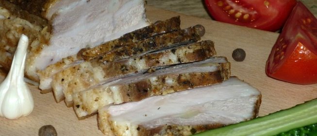 Сало,вареное в пакете