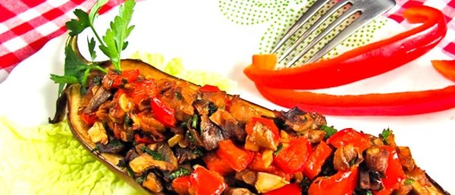 Баклажаны, фаршированные грибами