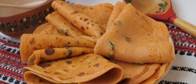 Блинчики на томатном соке