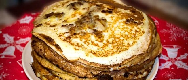 Блины с припеком с грибами