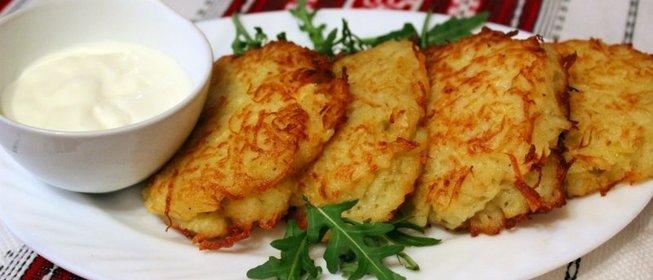 Картофельные оладьи с сыром