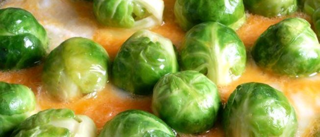 Брюссельская капуста под соусом бешамель