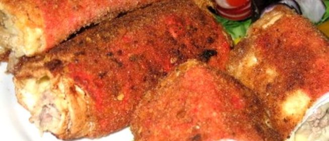 Крабовые палочки, фаршированные грибами