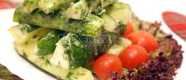 Закуска из огурцов