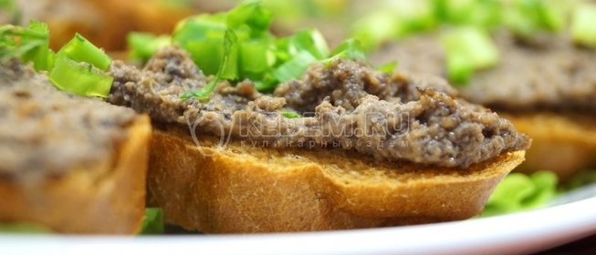 Паштет из куриной печени с грибами