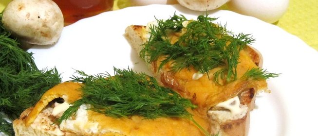 Брускетта с яйцом