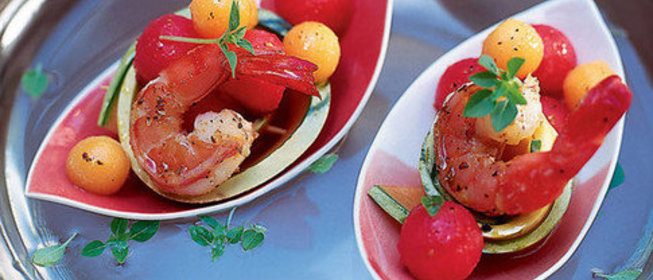 Арбуз с креветками