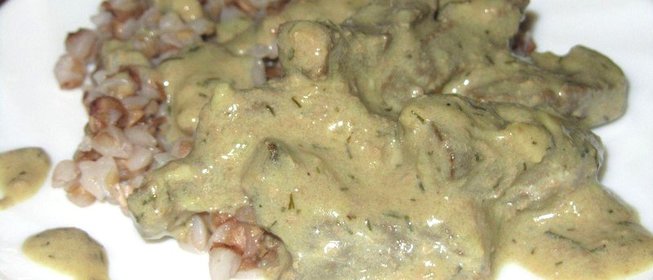 Печень нежная в сливках