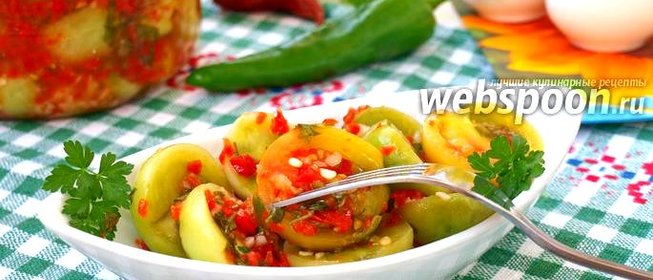 Закуска из зелёных помидоров на зиму