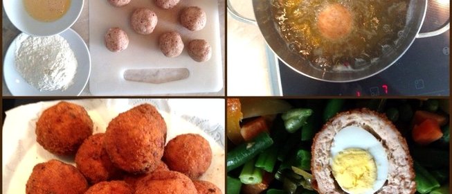 Яйца по‑шотландски с фаршем