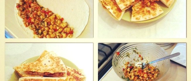 Кесадилья с курицей