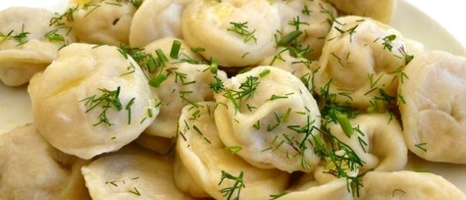 Постные пельмени с капустой