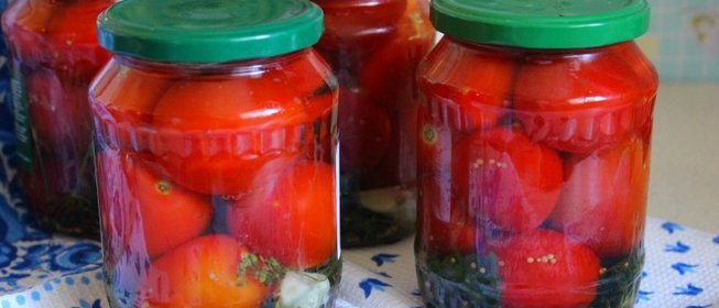 Маринованные помидоры с лимонной кислотой
