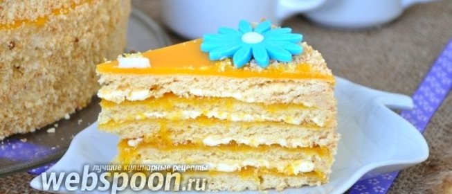 Песочный апельсиновый торт